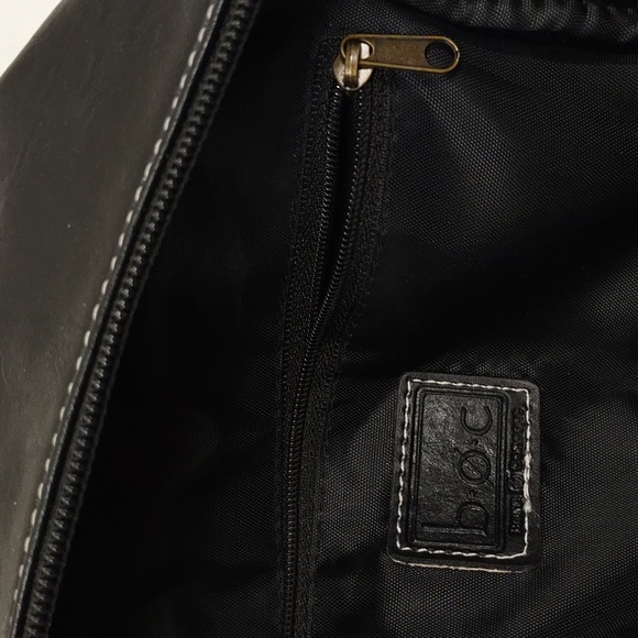 Boc Born Concept Black Faux Leather Backpack Purse Bag Vegan - Picture 7 of 16